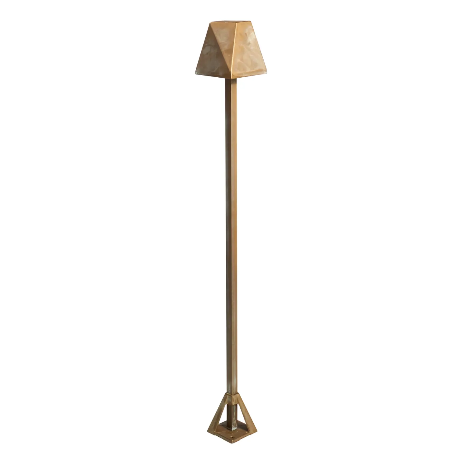 Bolardo luminoso LED Silva Edge, altura 80 cm, latón antiguo, IP65