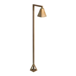 Bolardo luminoso LED Silva Frame, 100 x 19 cm, latón antiguo