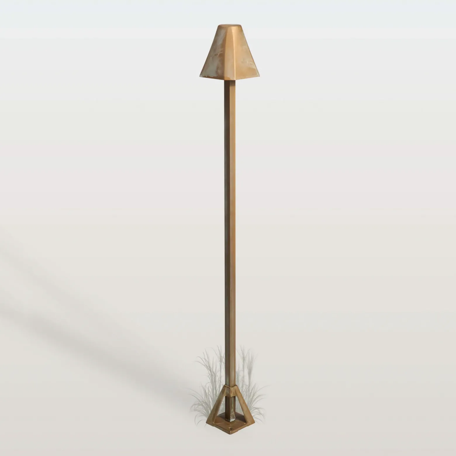 Bolardo luminoso LED Silva Frame, altura 80 cm, latón antiguo, IP65