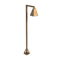 Bolardo luminoso LED Silva Frame, 80 x 19 cm, latón antiguo