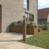 Bolardo luminoso LED Skagena de Lucande, marrón, altura 90 cm, IP54