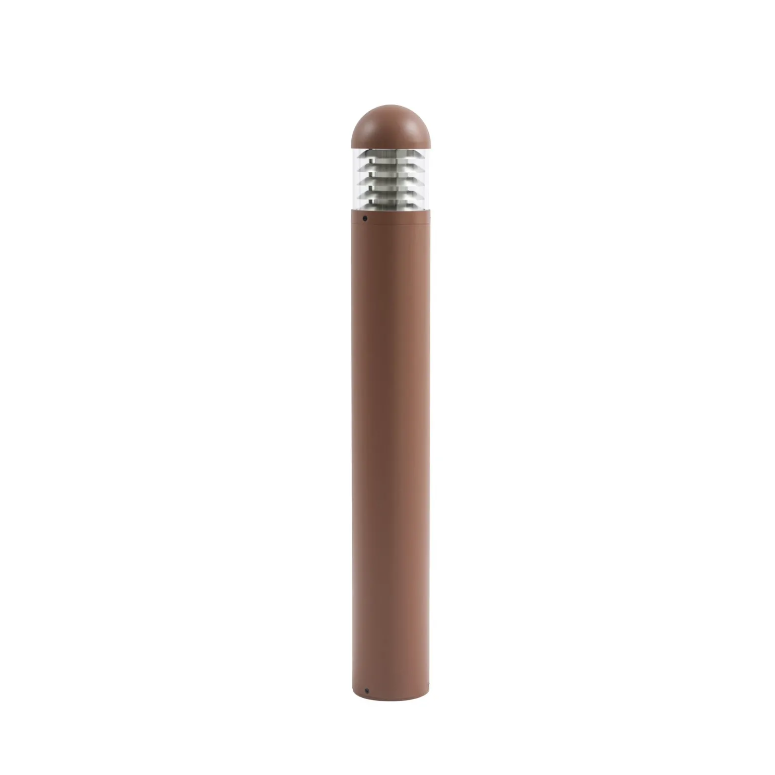 Bolardo luminoso LED Skagena de Lucande, marrón, altura 90 cm, IP54