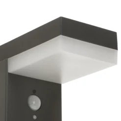 Bolardo luminoso LED solar Chioma de Lindby, antracita, sensor