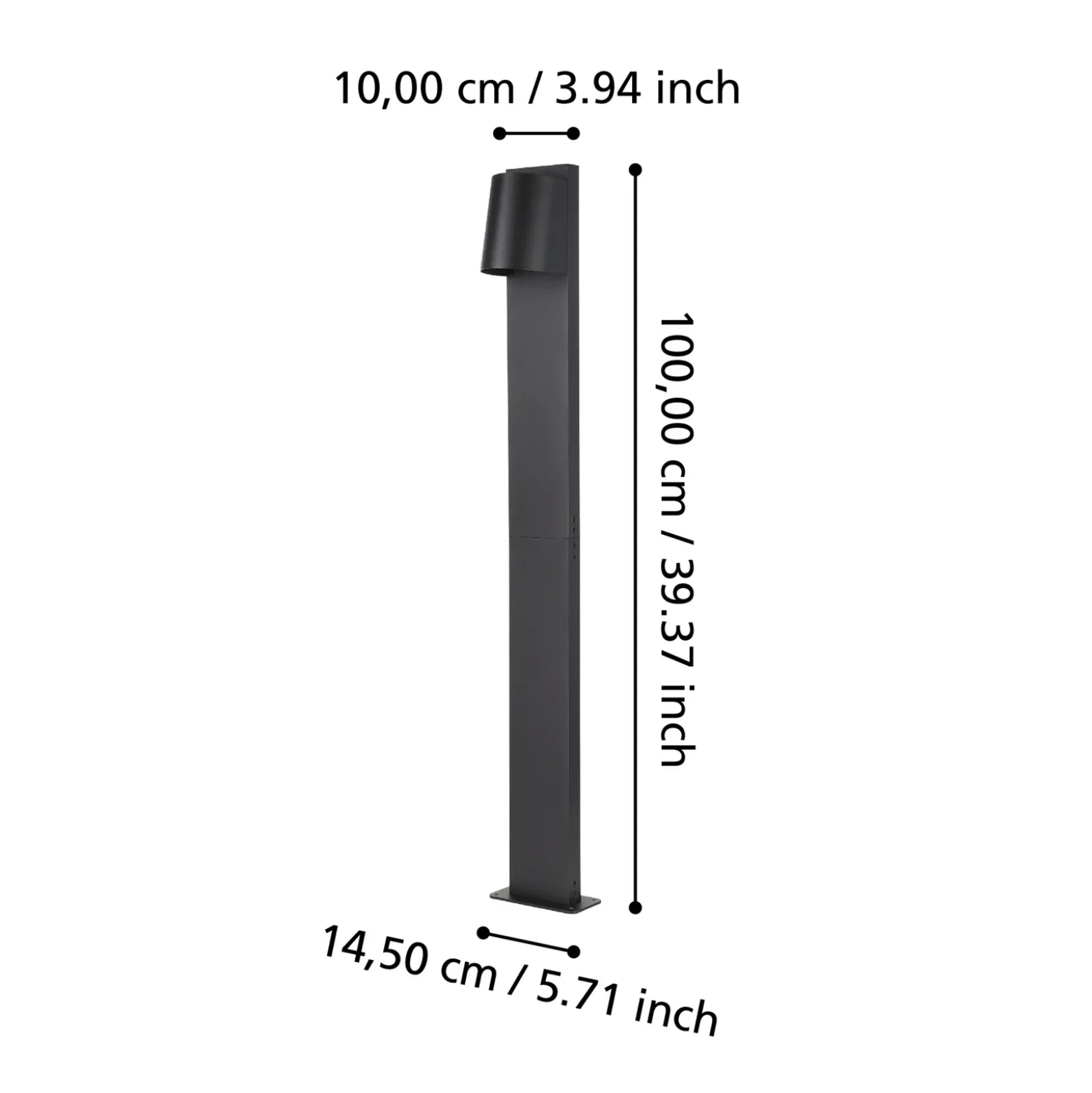 Bolardo luminoso LED Stagnone en negro