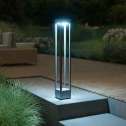 Bolardo luminoso LED STEINEL Stela C, 86 cm, color antracita, IP65, RGBWW