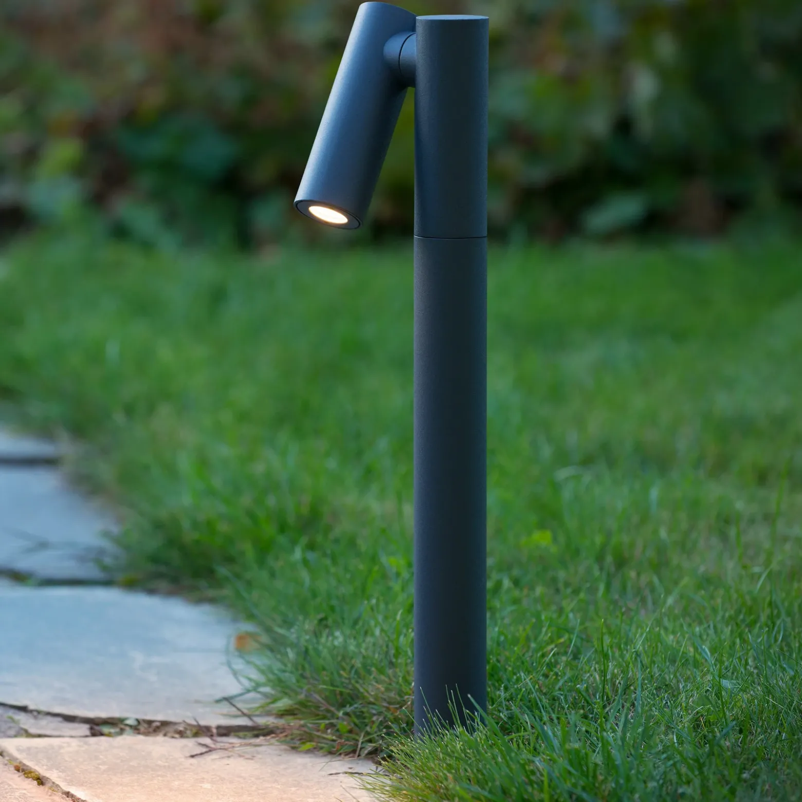 Bolardo luminoso LED Tatium, antracita, 43 cm, aluminio, IP65