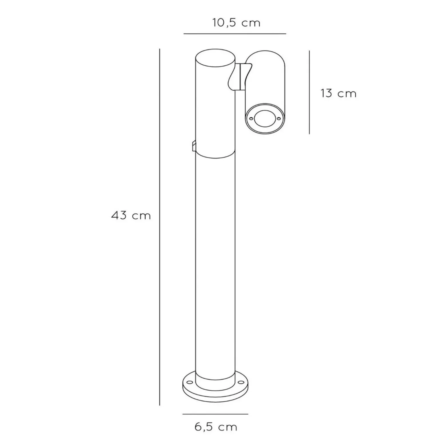 Bolardo luminoso LED Tatium, antracita, 43 cm, aluminio, IP65