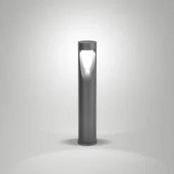 Bolardo luminoso LED Teo, 60 cm de altura, negro, metal, IP65