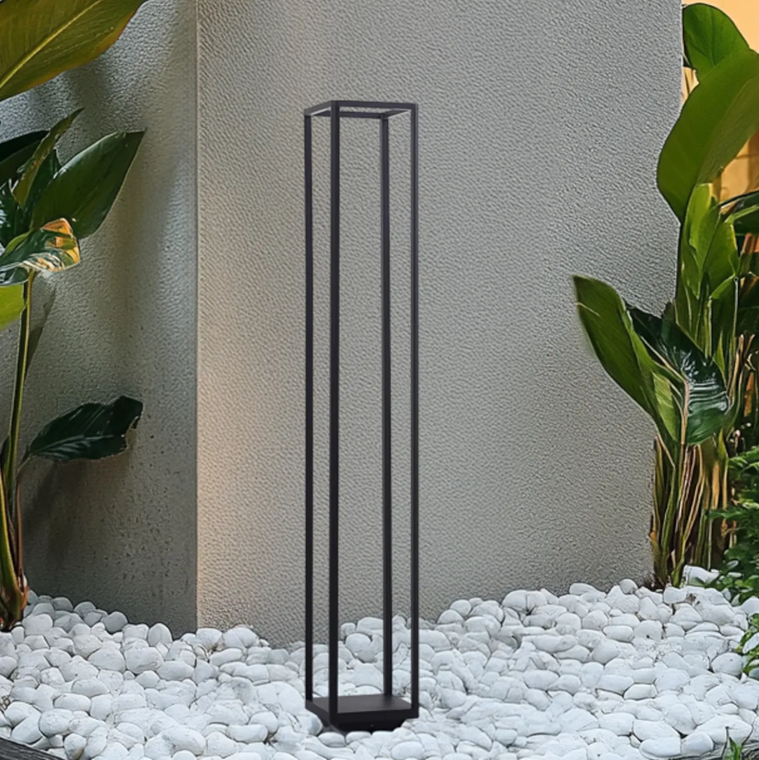 Bolardo luminoso LED Thorvid de Lucande, altura 120 cm, negro