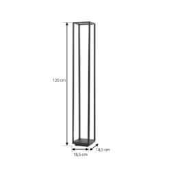 Bolardo luminoso LED Thorvid de Lucande, altura 120 cm, negro
