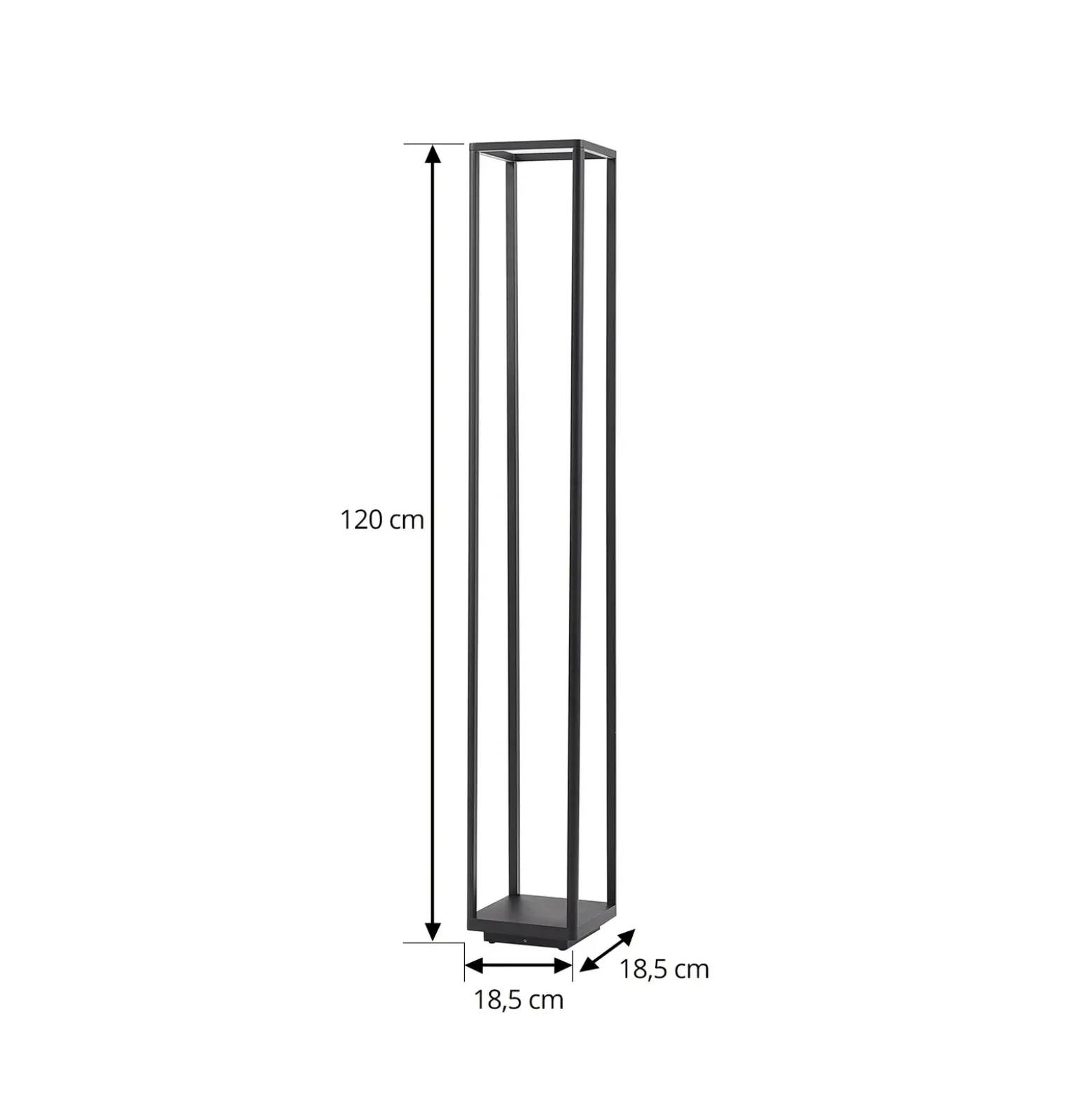 Bolardo luminoso LED Thorvid de Lucande, altura 120 cm, negro