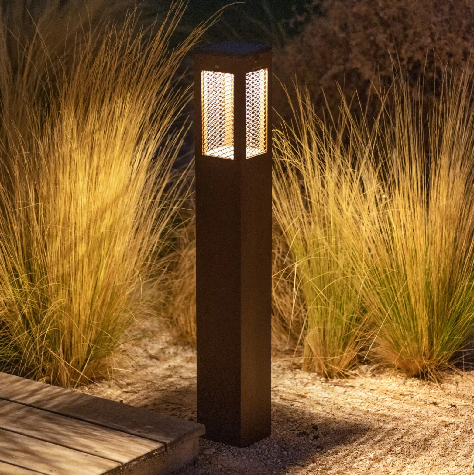 Bolardo luminoso LED Tradition Sensor Corten 90cm