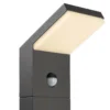 Bolardo luminoso LED Tucanae, gris Altura 100 cm IP54 Metal