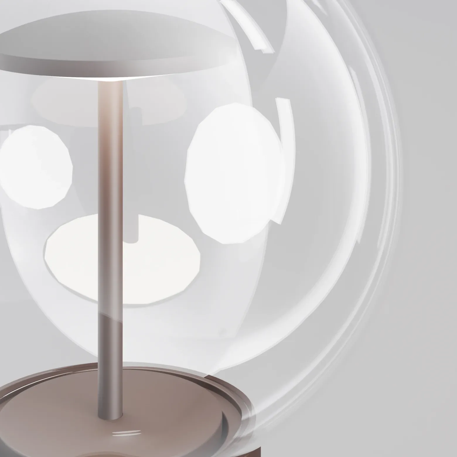 Bolardo luminoso LED Velora, marrón, altura 60 cm, metal/vidrio, IP65