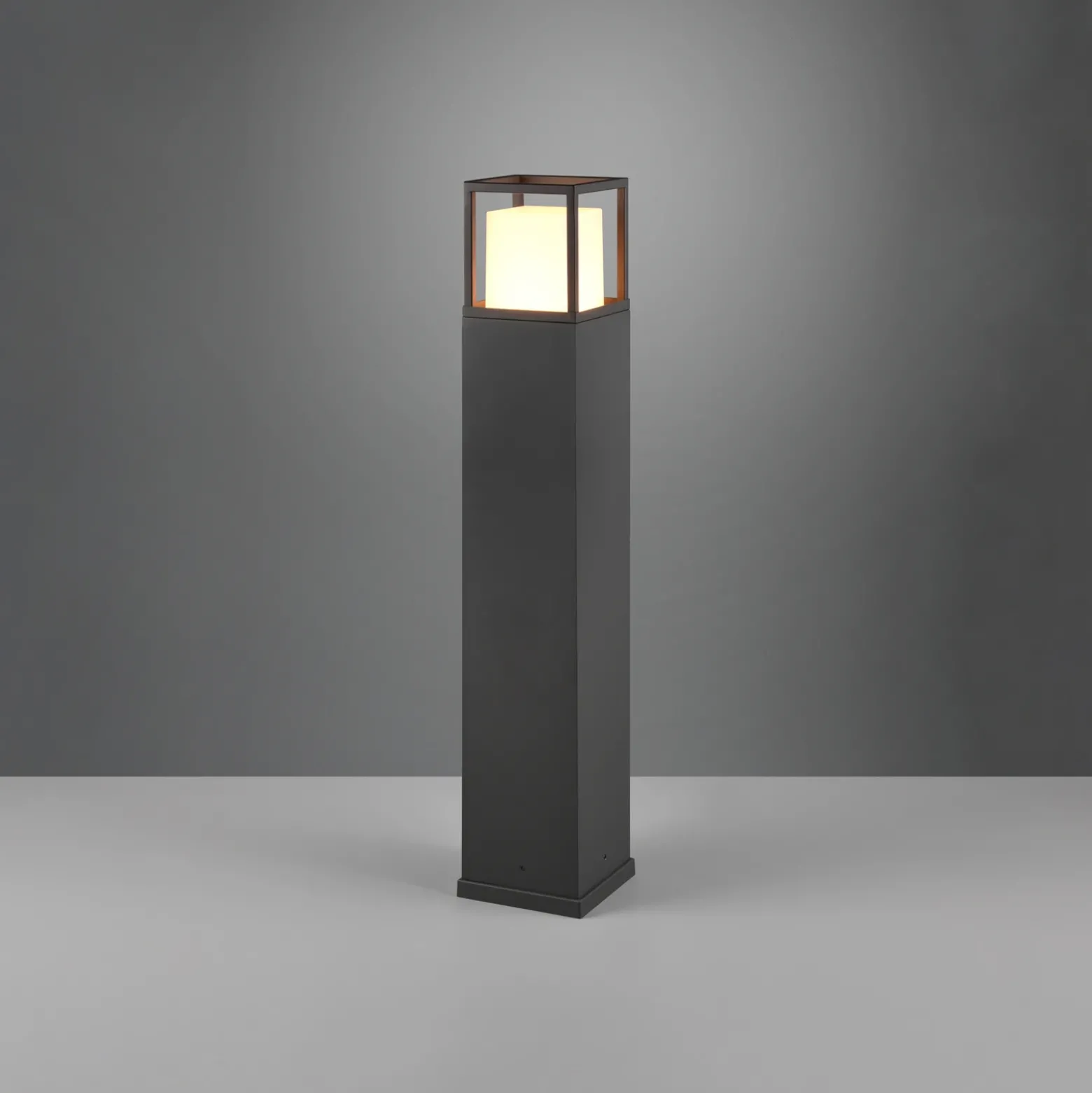 Bolardo luminoso LED Witham, 80 cm de altura, antracita, CCT, IP54