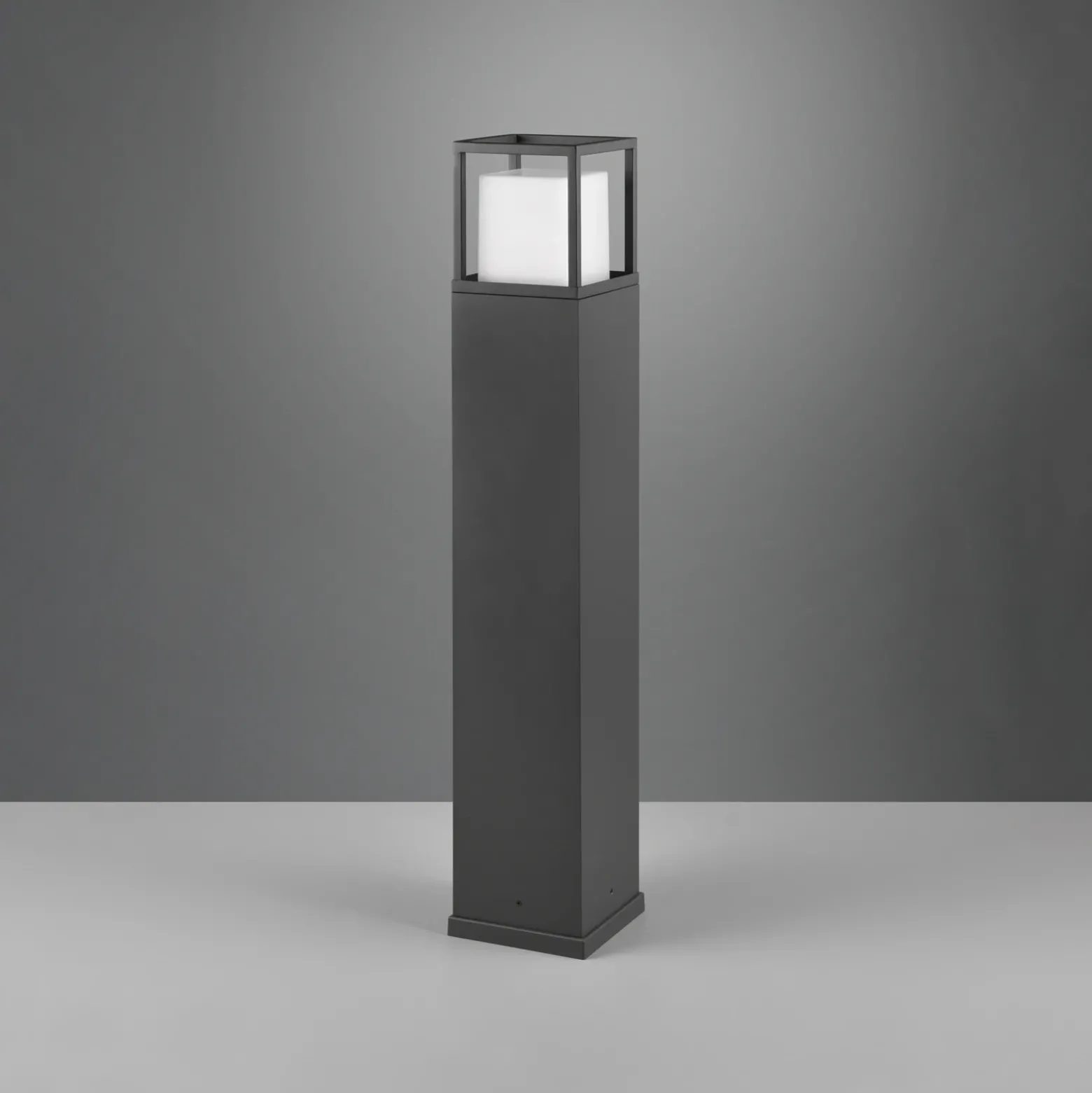Bolardo luminoso LED Witham, 80 cm de altura, antracita, CCT, IP54