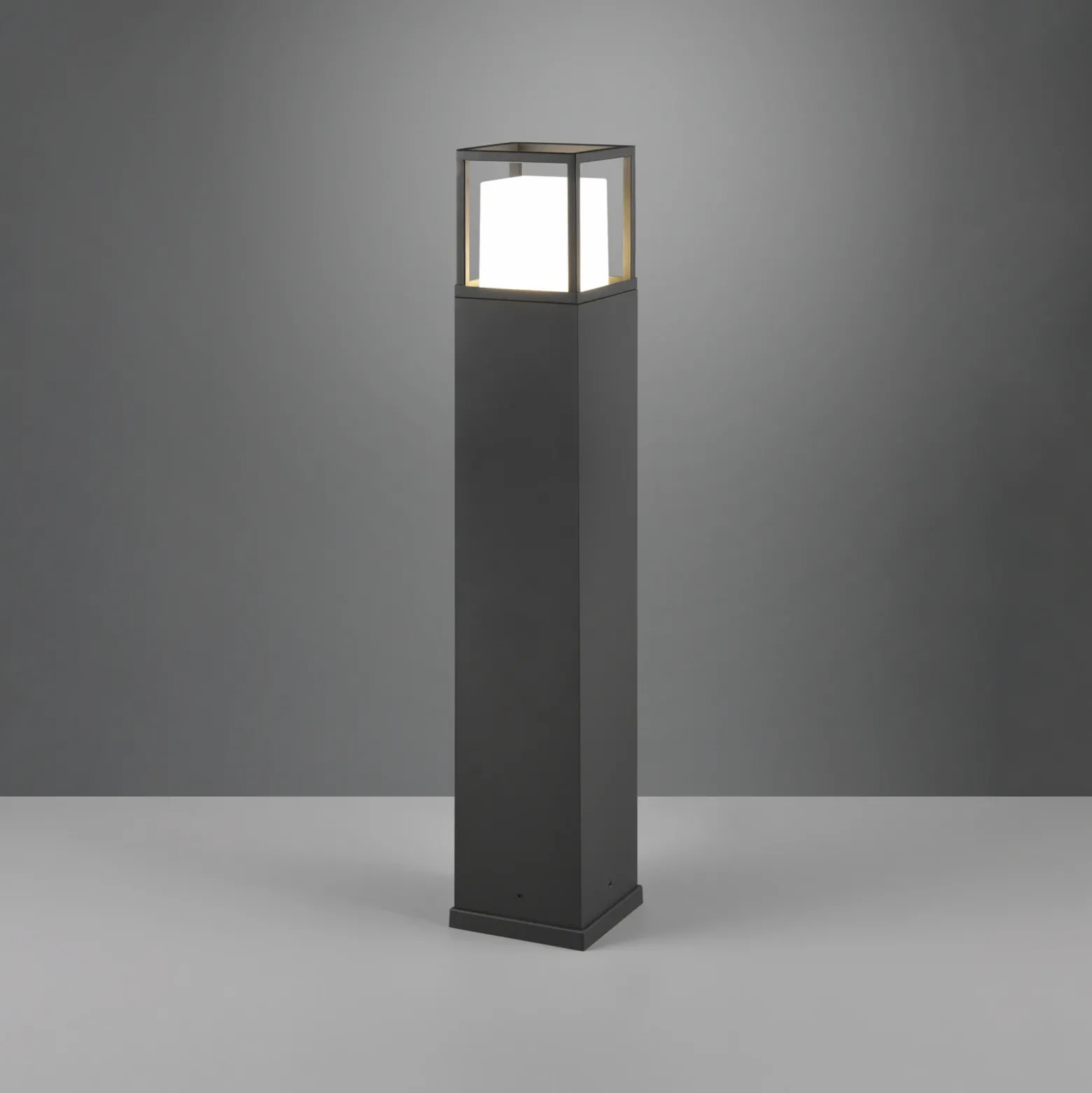 Bolardo luminoso LED Witham, 80 cm de altura, antracita, CCT, IP54