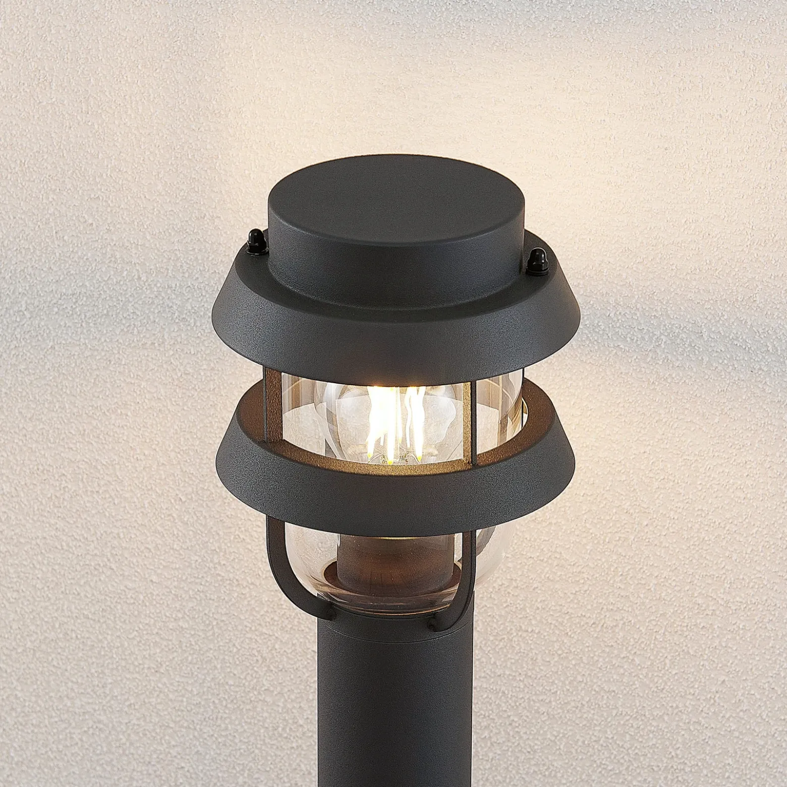 Bolardo luminoso Lindby «Alvaro», antracita, 60 cm, IP44, E27