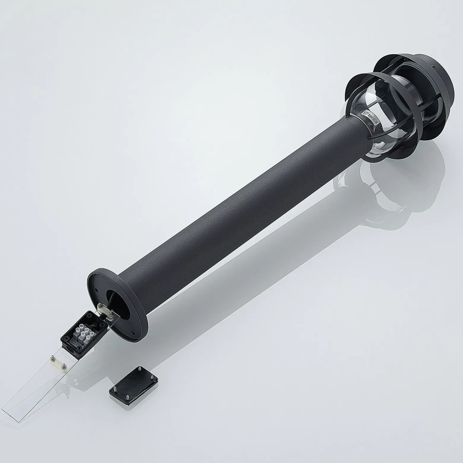Bolardo luminoso Lindby «Alvaro», antracita, 60 cm, IP44, E27