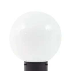 Bolardo luminoso Lindby Dangan, negro/blanco, altura 90 cm, cristal