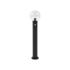 Bolardo luminoso Lindby Dangan, transparente, 90 cm, cristal, sensor