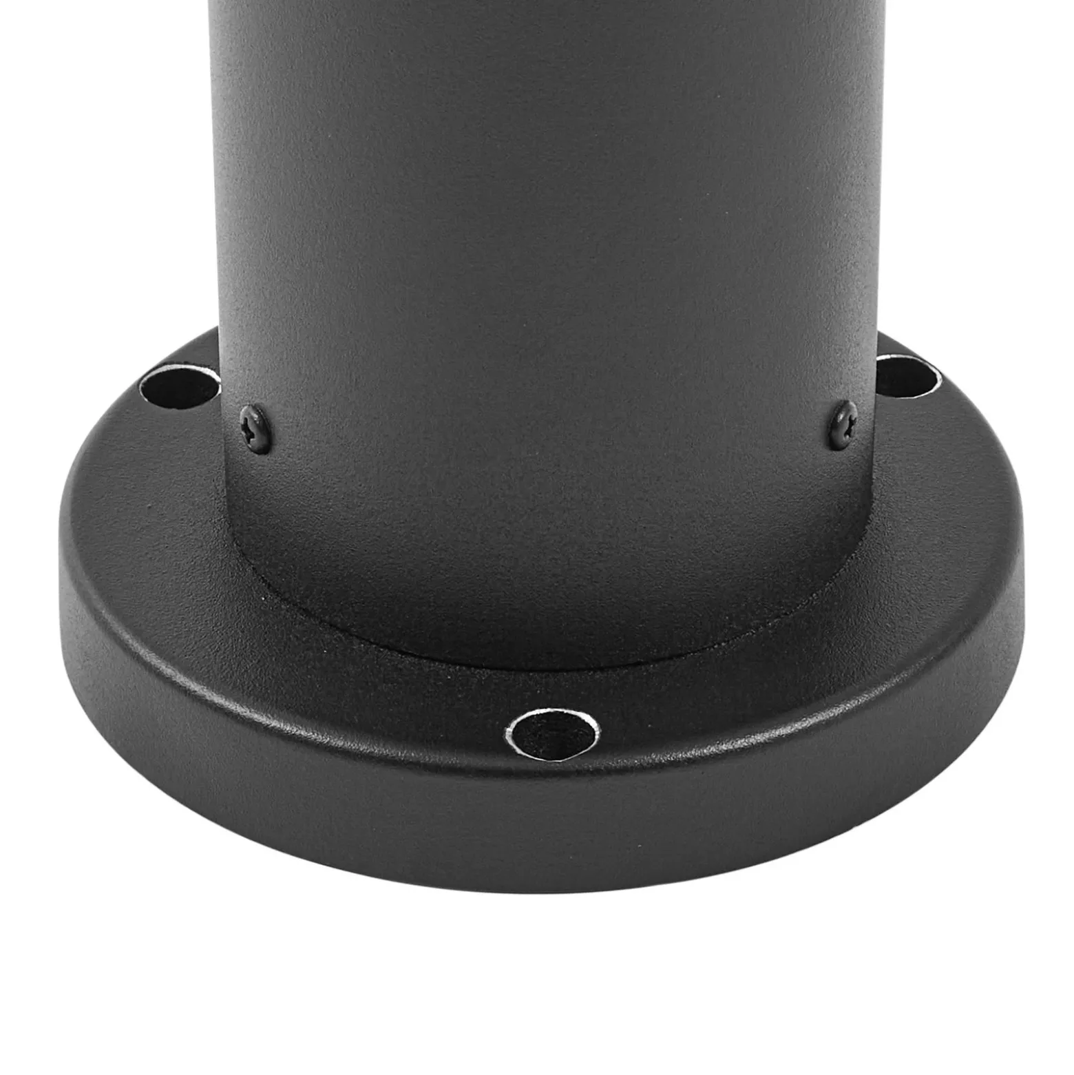 Bolardo luminoso Lindby Dangan, negro/transparente, altura 90 cm, cristal