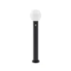 Bolardo luminoso Lindby Dangan, negro/blanco, 90 cm, cristal, sensor