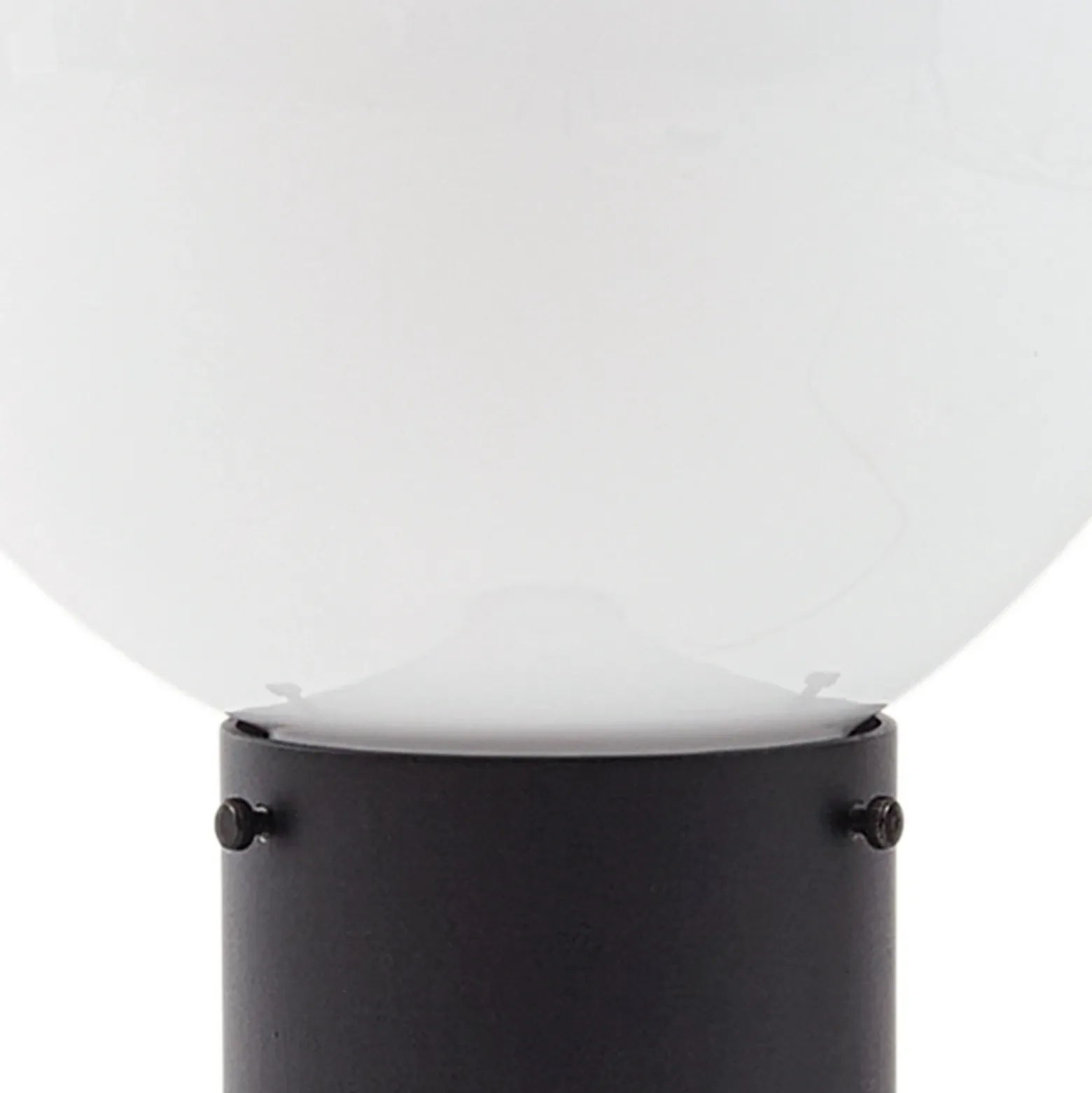 Bolardo luminoso Lindby Dangan, negro/blanco, 90 cm, cristal, sensor