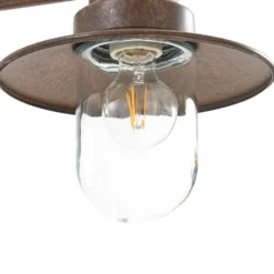 Bolardo luminoso Lindby Eloretta, óxido, 110 cm, acero, IP44, E27