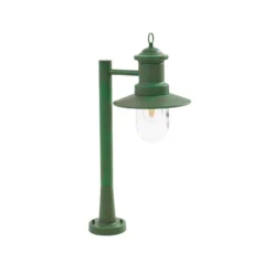 Bolardo luminoso Lindby Eloretta, verde, 60 cm, acero, IP44, E27
