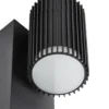 Bolardo luminoso Lindby Enerio, negro, con toma de corriente, 80 cm, GU10