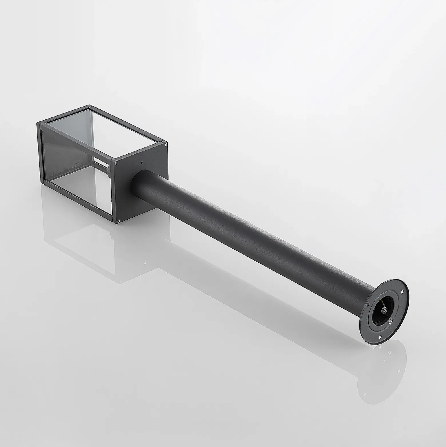 Bolardo luminoso Lindby Filimon, 80 cm, antracita, IP44, E27