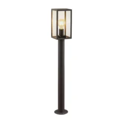 Bolardo luminoso Lindby Filimon, 80 cm, antracita, IP44, E27