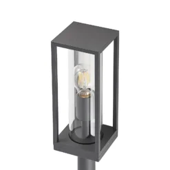 Bolardo luminoso Lindby Giavanna, 80 cm, antracita, IP44, E27