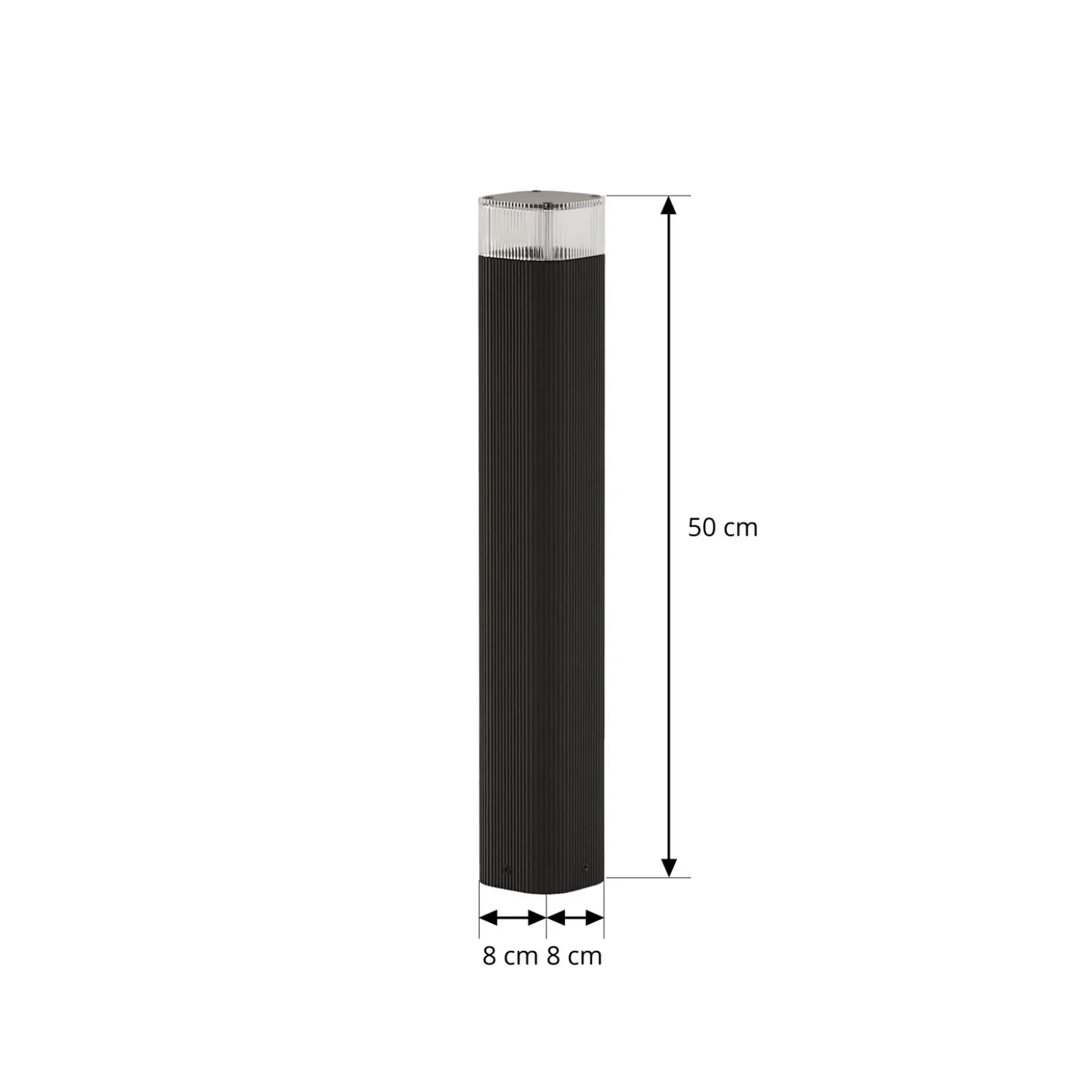 Bolardo luminoso Lindby Halvar, 50 cm, negro, IP65, GU10