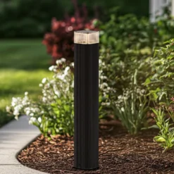 Bolardo luminoso Lindby Halvar, 50 cm, negro, IP65, GU10