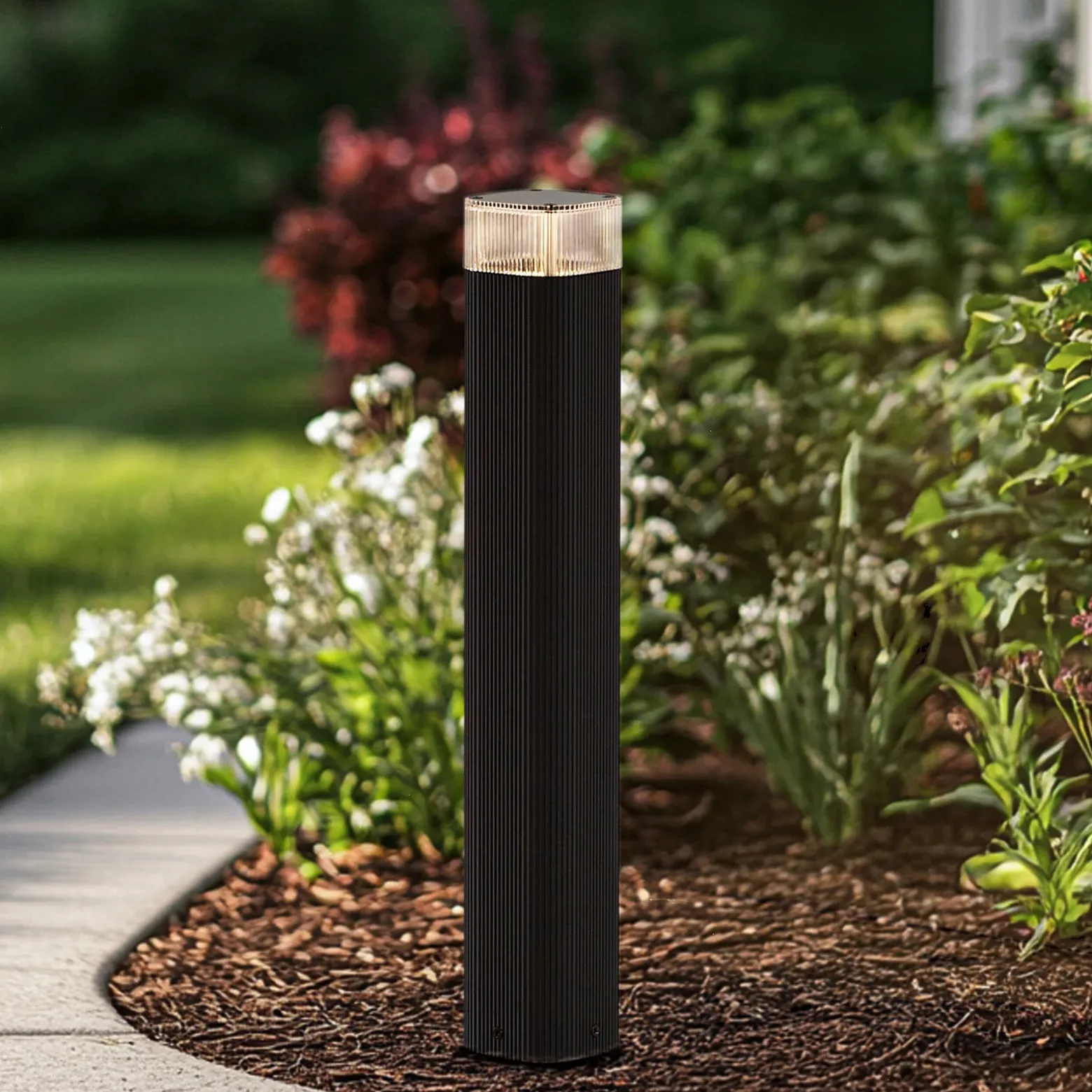 Bolardo luminoso Lindby Halvar, 50 cm, negro, IP65, GU10