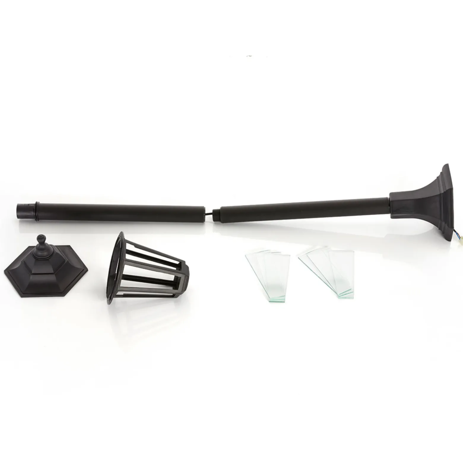 Bolardo luminoso Lindby Nane, 122 cm, farol, resistente al agua salada,