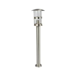 Bolardo luminoso Lindby Noemi, gris, acero inoxidable, 80 cm, IP44