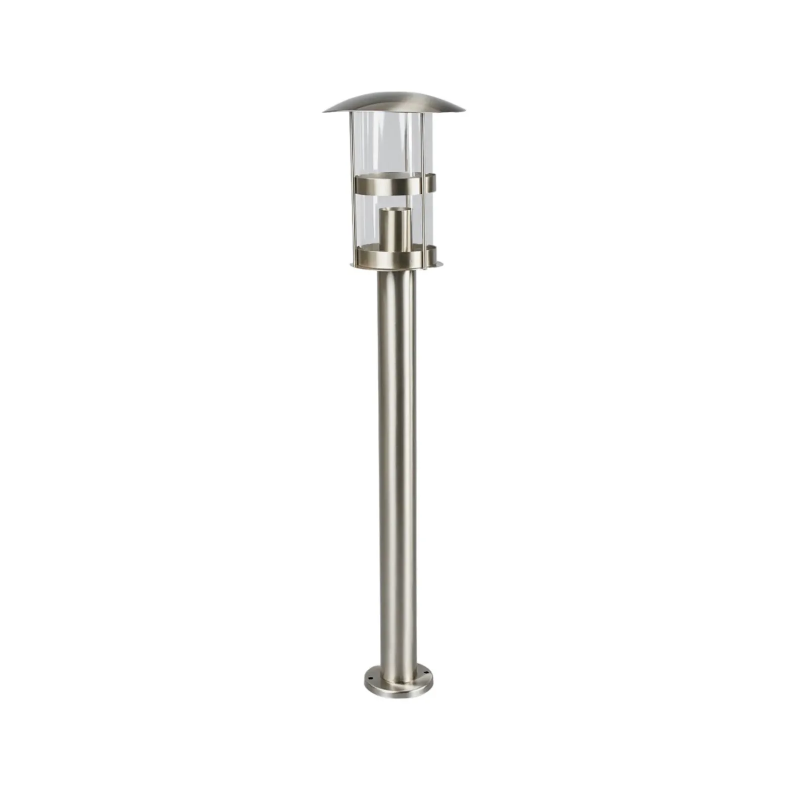 Bolardo luminoso Lindby Noemi, gris, acero inoxidable, 80 cm, IP44