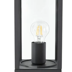 Bolardo luminoso Lindby Peldar, antracita/transparente, 80 cm, sensor