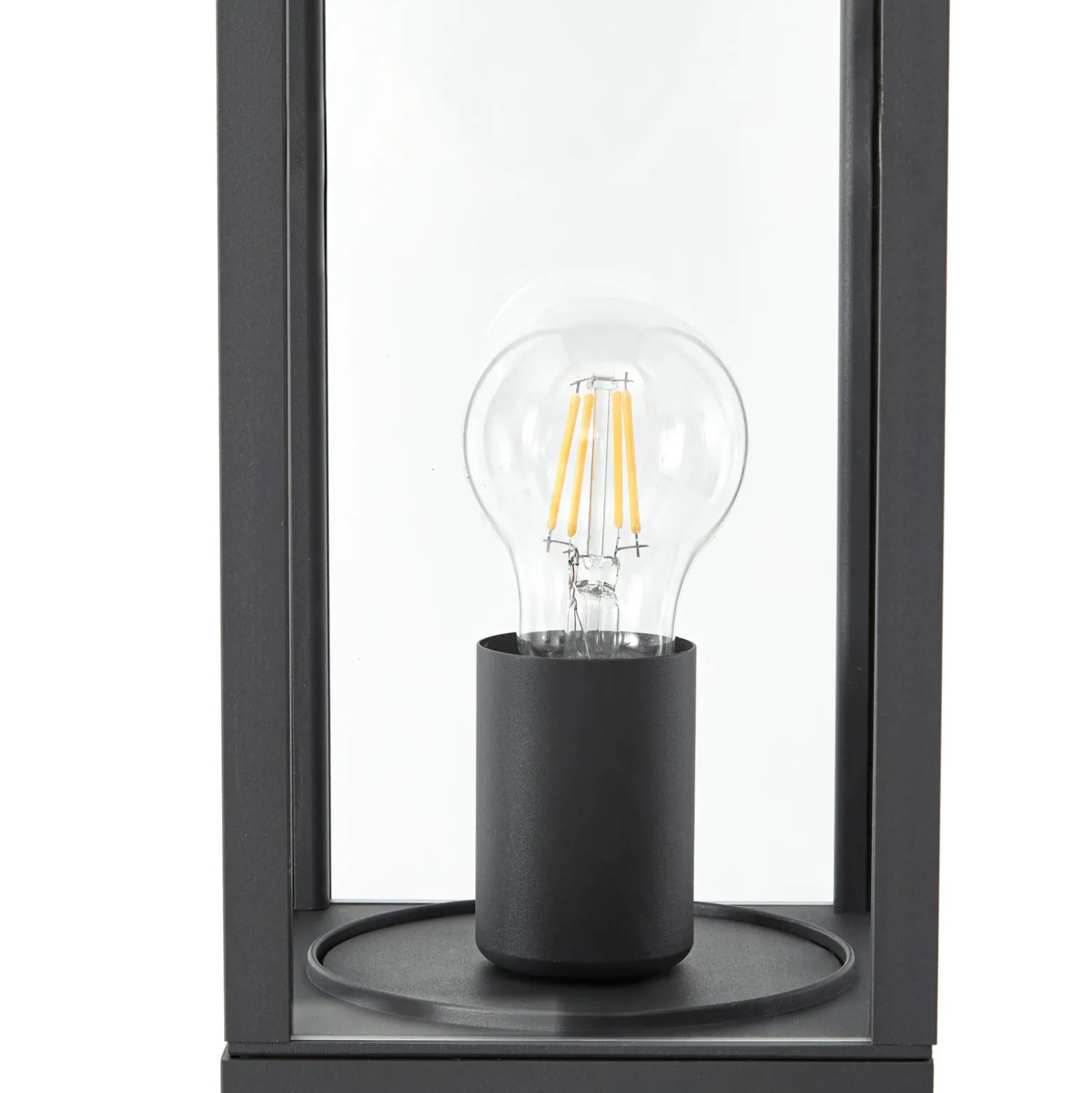 Bolardo luminoso Lindby Peldar, antracita/transparente, 80 cm, sensor