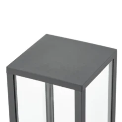 Bolardo luminoso Lindby Peldar, antracita/transparente, 80 cm, sensor