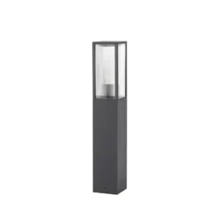 Bolardo luminoso Lindby Peldar, antracita/estriada, 80 cm