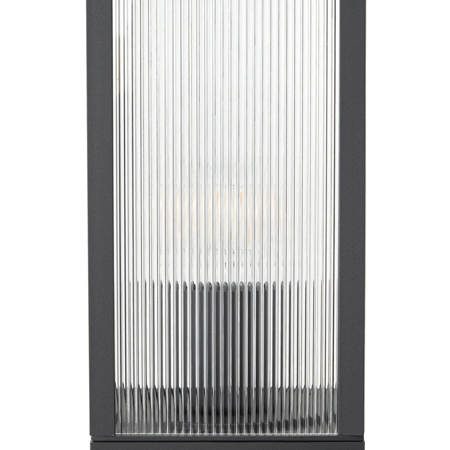Bolardo luminoso Lindby Peldar, antracita/estriada, 80 cm, sensor