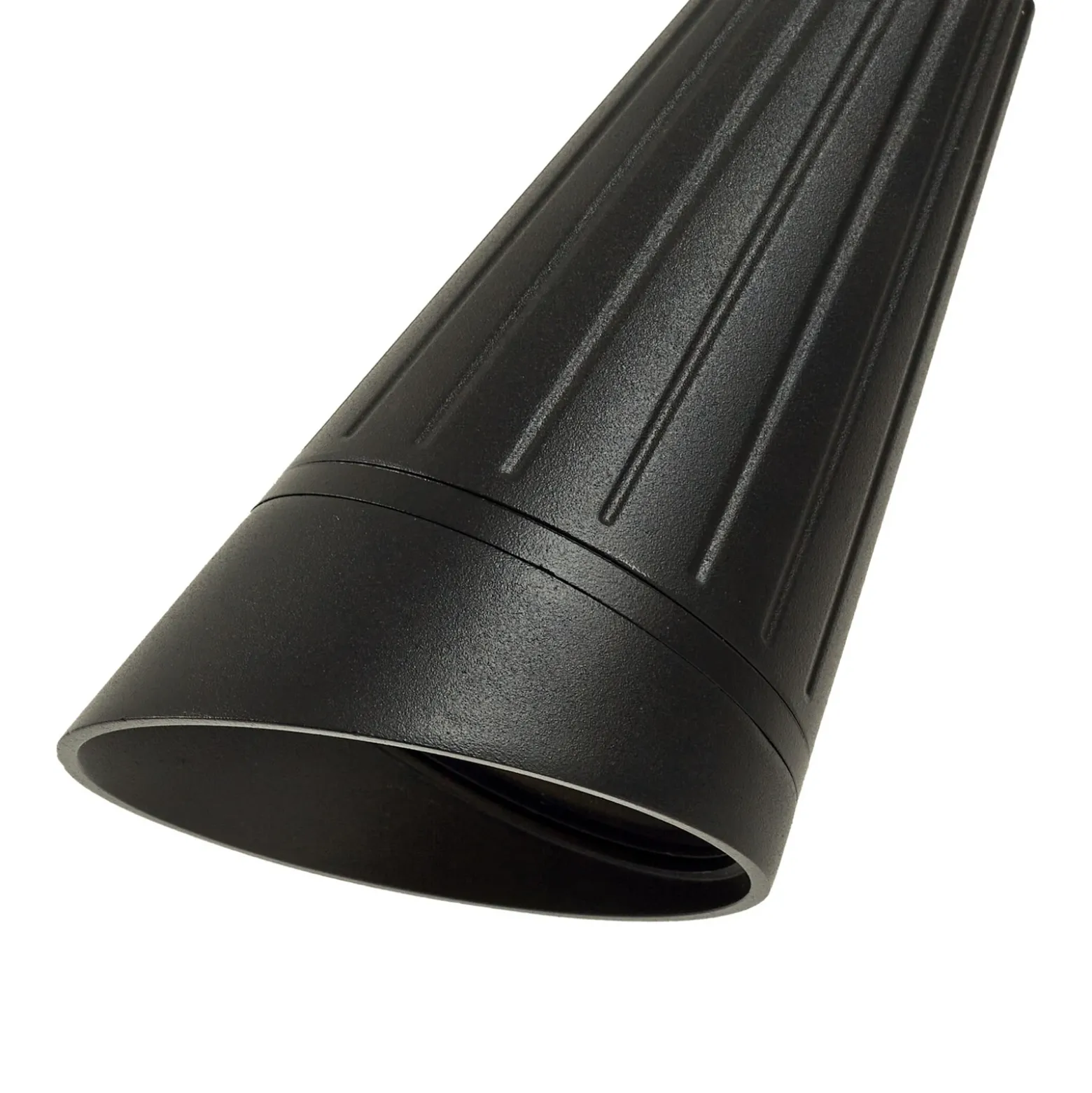 Bolardo luminoso Lindby Sorvete, negro, metal, 3 luces, 83 cm