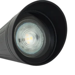 Bolardo luminoso Lindby Sorvete, negro, metal, 3 luces, 83 cm