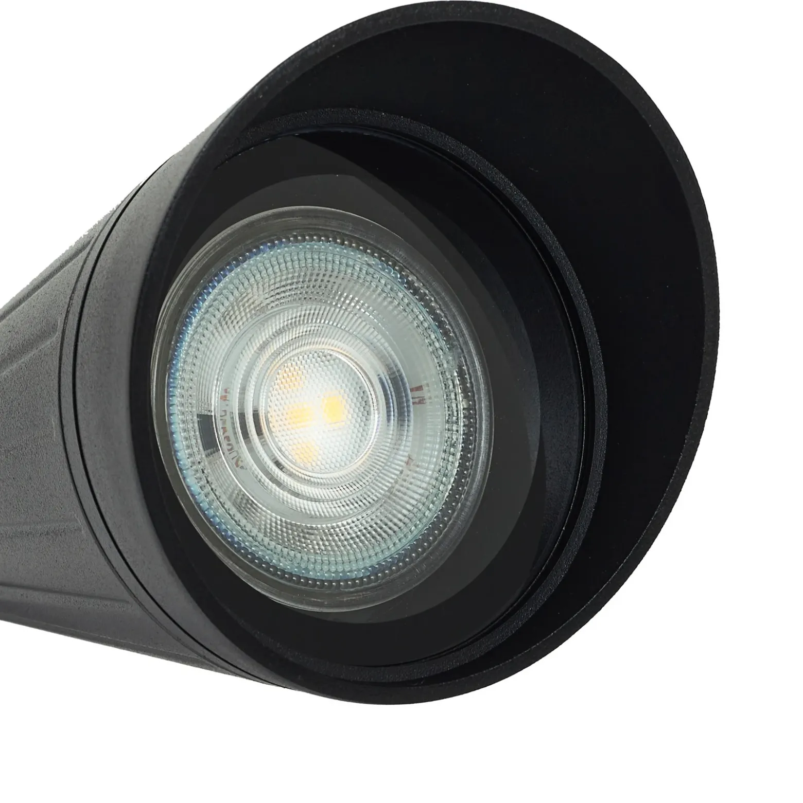 Bolardo luminoso Lindby Sorvete, negro, metal, 3 luces, 83 cm