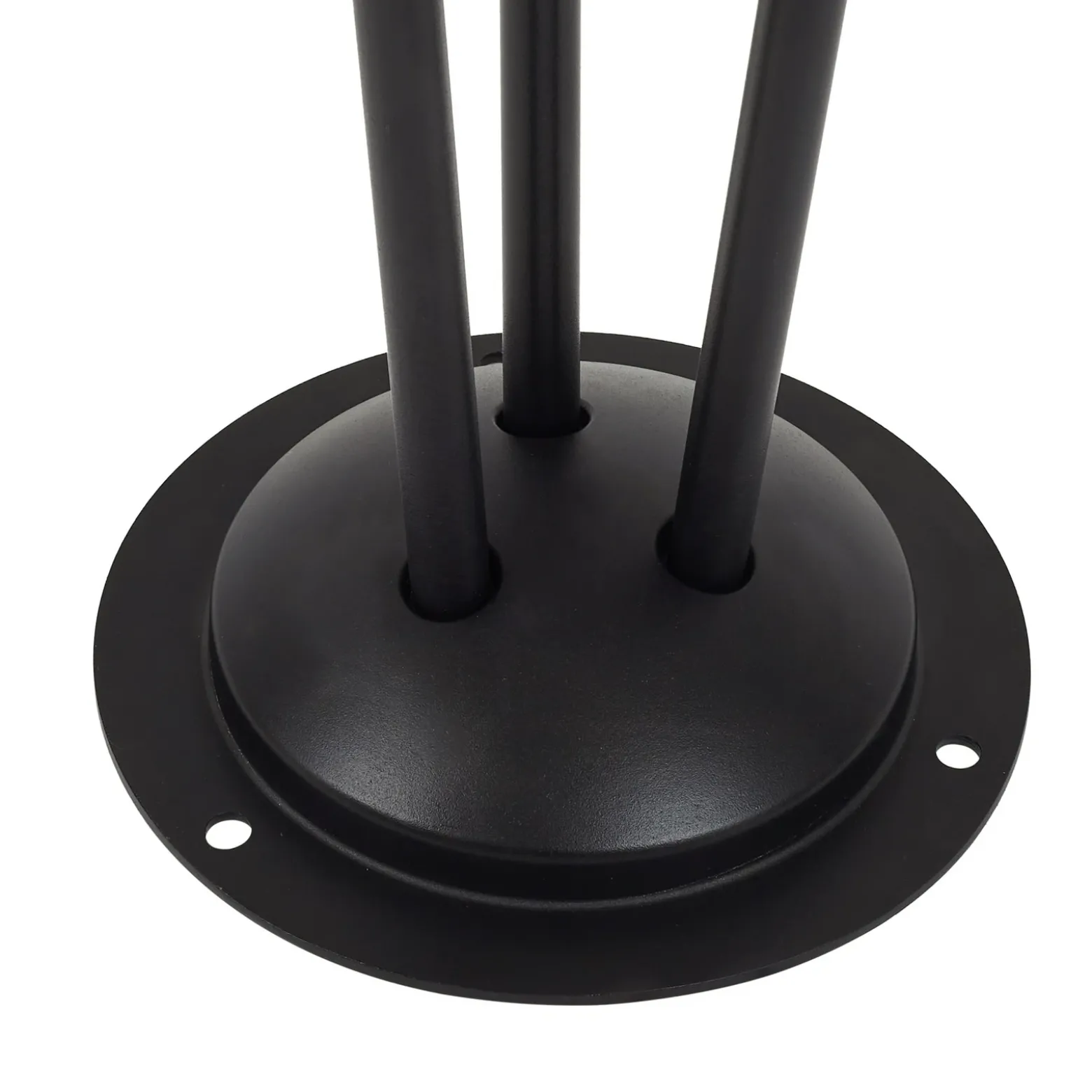 Bolardo luminoso Lindby Sorvete, negro, metal, 3 luces, 83 cm