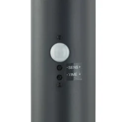 Bolardo luminoso Lindby Statius, antracita, hierro, 100 cm, sensor